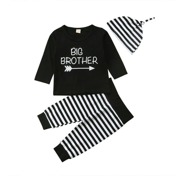 Big/Little Brother Matching Set Baby Boy Tops Romper Pants Outfit Set Clothes UK